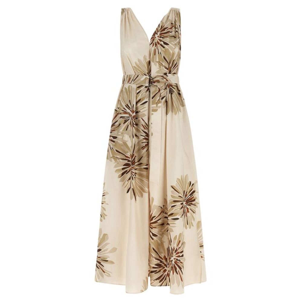 Brunello Cucinelli Beige Cotton Midi Women's Dress